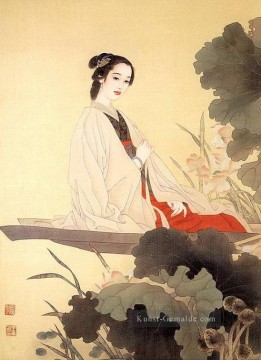  chinesisch kunst - chinesische Dame im Boot